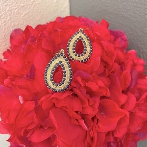 Navy and Gold earrings